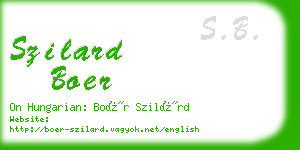 szilard boer business card